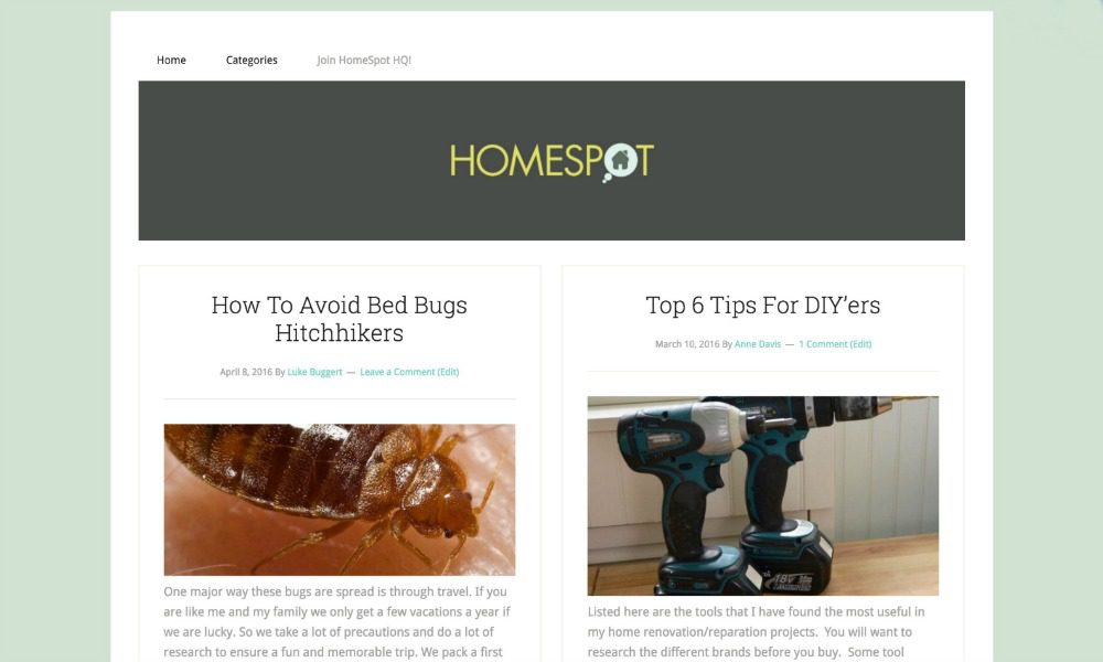 HomeSpot HQ blog screenshot