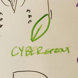 CYBERsprout on a whiteboard