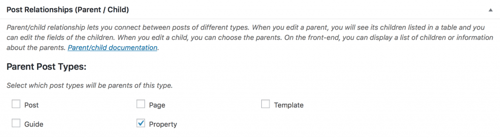 Parent-child for custom post types