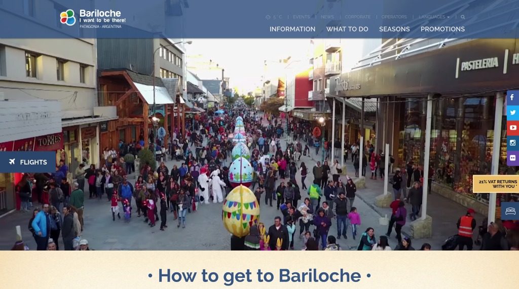 Bariloche tourism website
