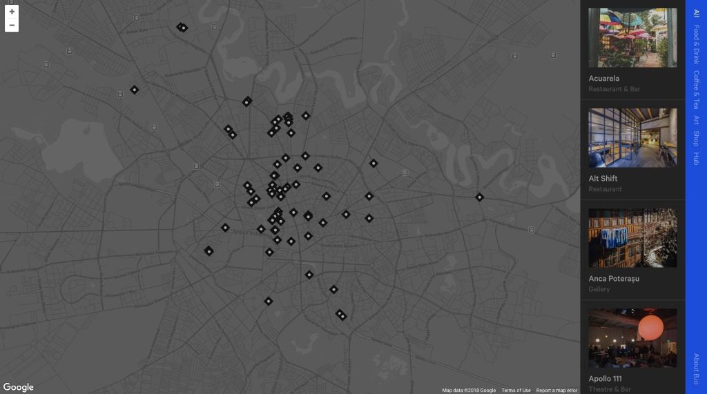 Bucharest Interactive Map Website