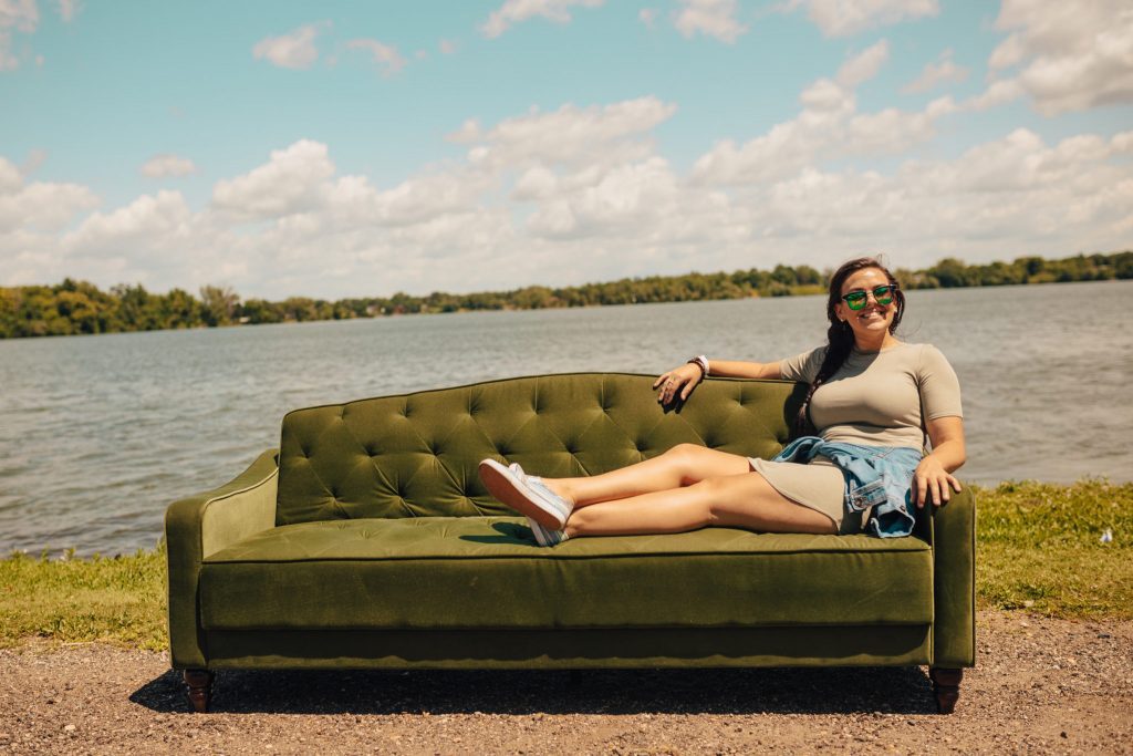Marti on the couch