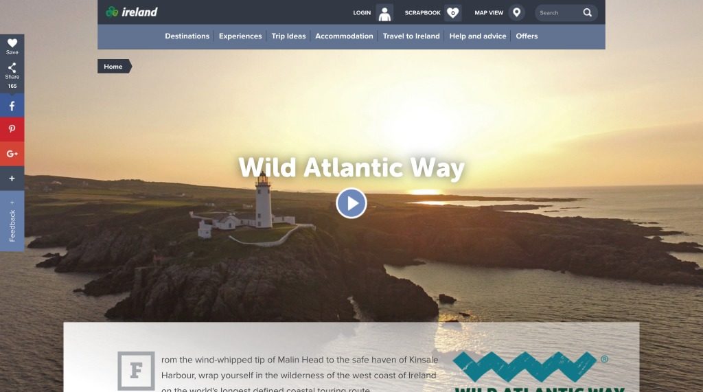 Wild Atlantic - Top Travel Website Design Ideas