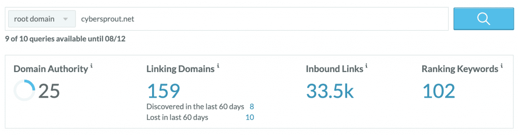 Moz keyword explorer