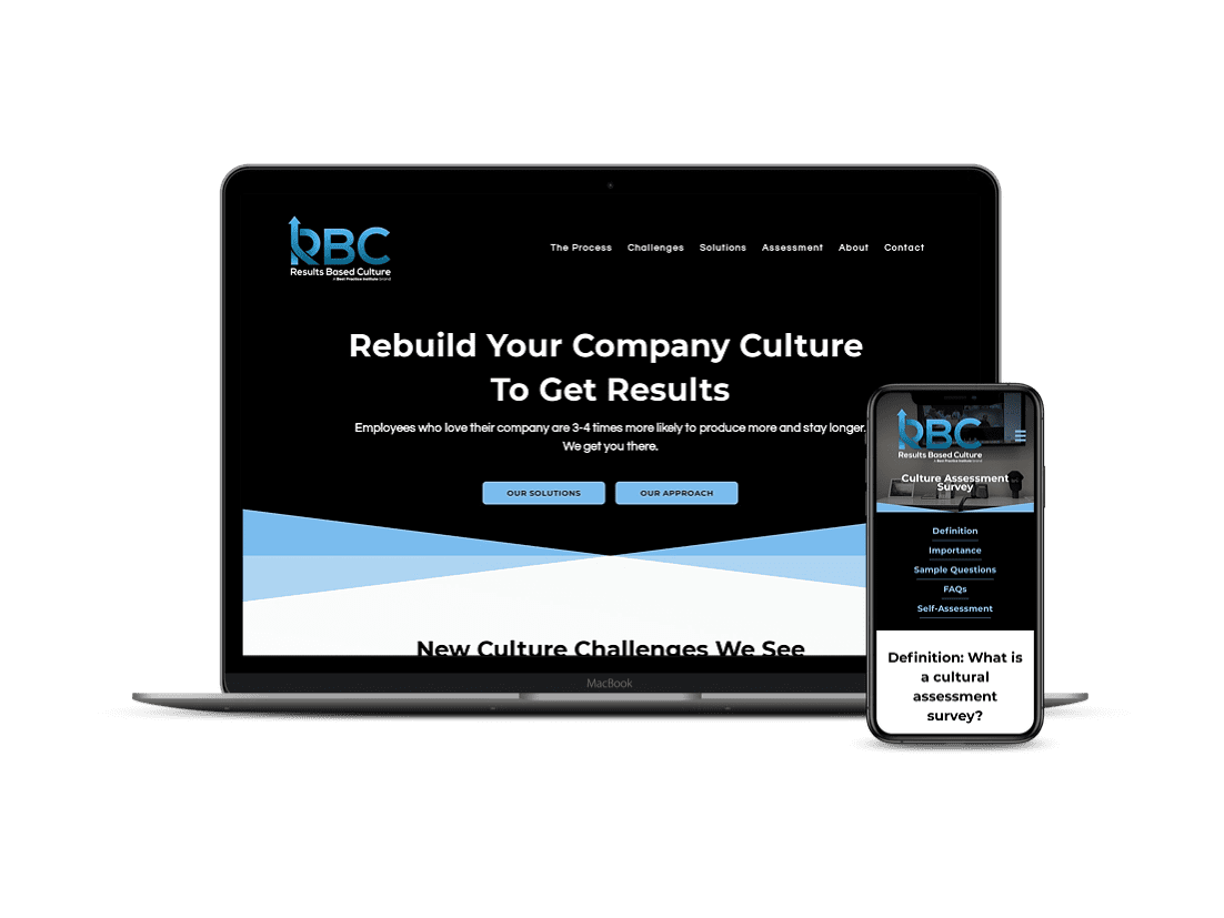 Web Design & Development project for Results Based Culture - CYBERsprout