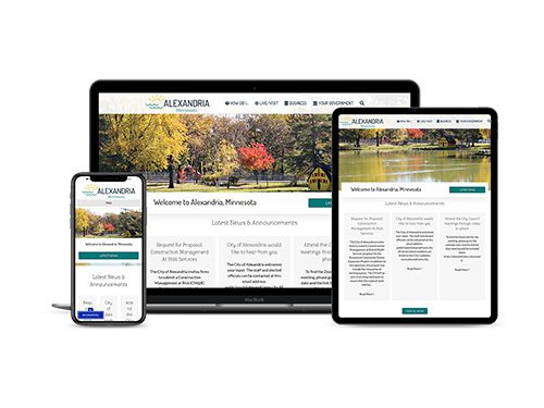 City of Alexandria website on multiple devices