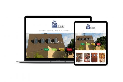 Mockup of St Mary's Church website