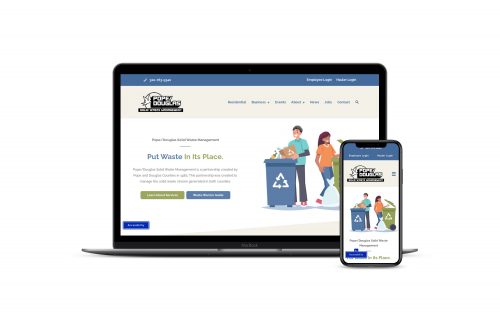 Mockup of Pope Douglas Solid Waste Management website