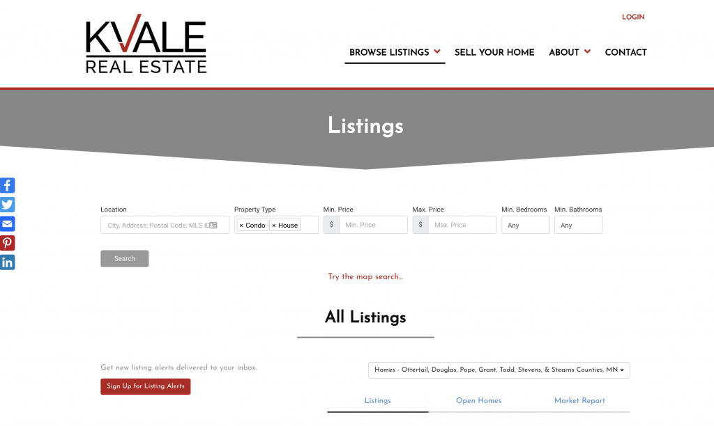 site case study for Kvale Real Estate CYBERsprout