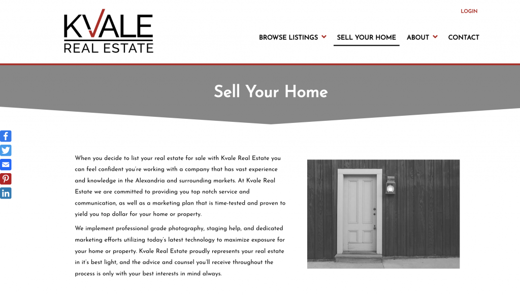 site case study for Kvale Real Estate CYBERsprout