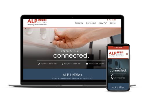 ALP website on laptop and a phone