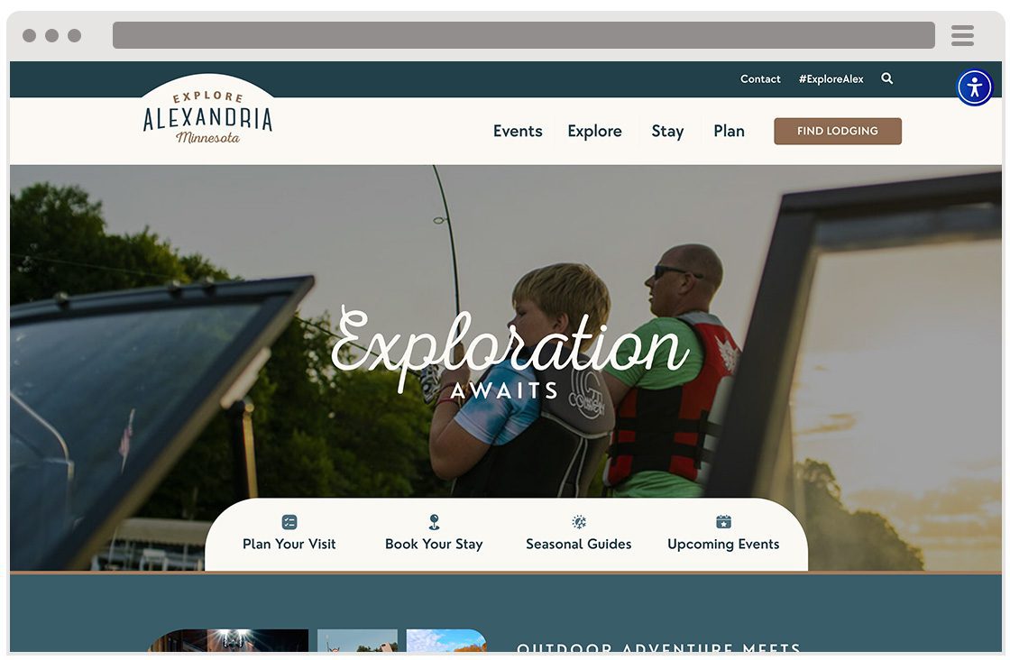 Web Design & Development project for Explore Alexandria - CYBERsprout