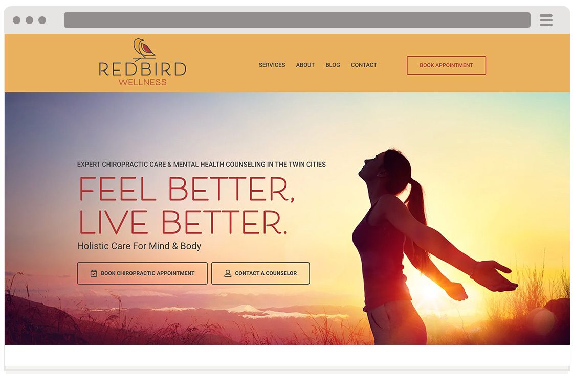 Web Design & Development project for Redbird Wellness - CYBERsprout